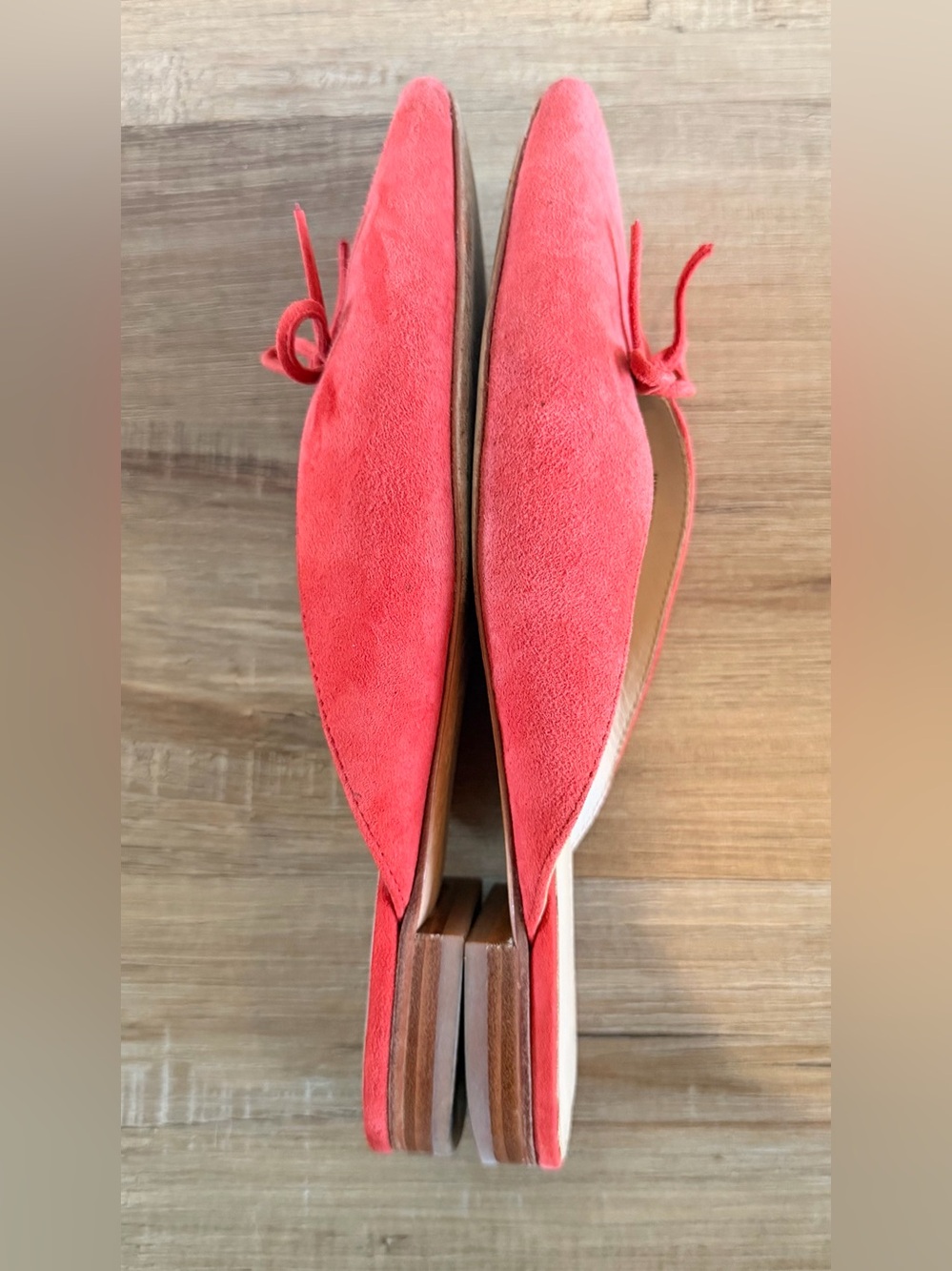 Reformation Belle Suede Flats Red Size 8 - Picture 7 of 15